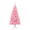 vidaXL Albero di Natale con 150 LED con supporto Rosa 120 cm PVC