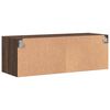 vidaXL Mobile a Muro con Ante in Vetro Rovere Marrone 102x37x35 cm