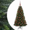 vidaXL Albero di Natale Artificiale con Palline 120 cm 150 LED