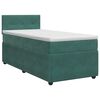 vidaXL Letto box spring con materasso Verde Scuro 90 x 190 cm Velluto
