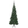vidaXL Albero di Natale Artificiale Angolare con 300 LED Verde 180 cm