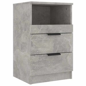 vidaXL Comodino Grigio Cemento in Legno Multistrato