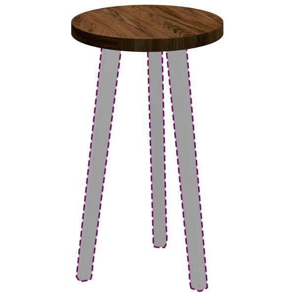 vidaXL Piano del tavolo Marrone chiaro Ø 30 x 2.5 cm