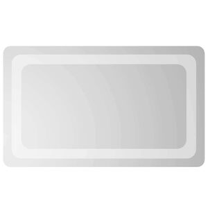 vidaXL Specchio da bagno LED Trasparente 50 x 30 cm vetro temperato