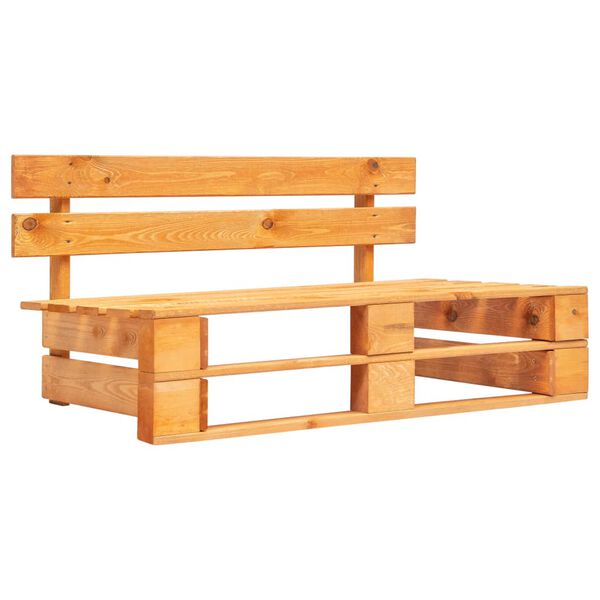 vidaXL Divano Centrale da Giardino Pallet Legno Pino Impregnato Ambra