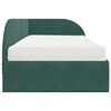 vidaXL Struttura Letto Angolare con Materasso 2 pcs Verde Velluto
