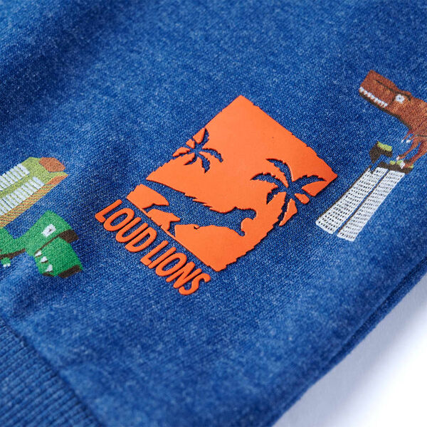 Felpa da Bambino Blu Scuro M&eacute;lange 140