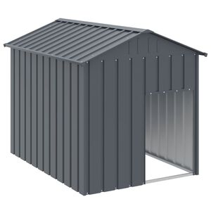 vidaXL Casetta Cani con Tetto Antracite 117x153x123 cm Acciaio Zincato