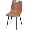 vidaXL Sedie da Pranzo 2 pz Marrone Chiaro in Similpelle