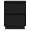 vidaXL Armadio da Notte 2 pcs Rovere Nero 39 x 34,5 x 50 cm