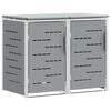 vidaXL Stoccaggio contenitore a ruote for 2 Bins 240L Acciaio Inox