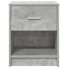 vidaXL Comodini 2 pz con Cassetto Grigio Cemento 40x34x50 cm