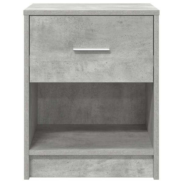 vidaXL Comodini 2 pz con Cassetto Grigio Cemento 40x34x50 cm