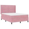 vidaXL Letto a molle con materasso Rosa 140 x 200 cm Velluto
