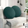 vidaXL Cuscini per Seduta 2 pcs Verde Scuro Ø60 x 21 cm Tessuto