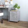 vidaXL Mobiletto con Ruote Grigio Cemento 45x38x54cm Legno Multistrato