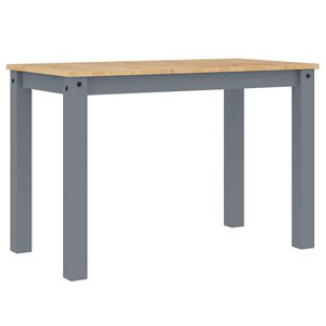 vidaXL Tavolo da Pranzo PANAMA Grigio 112x60x75 cm Legno Massello Pino