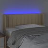 vidaXL Testiera a LED Crema 103x16x78/88 cm in Tessuto