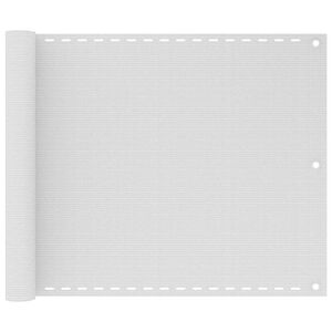 vidaXL Paravento da Balcone HDPE 75x400 cm Bianco