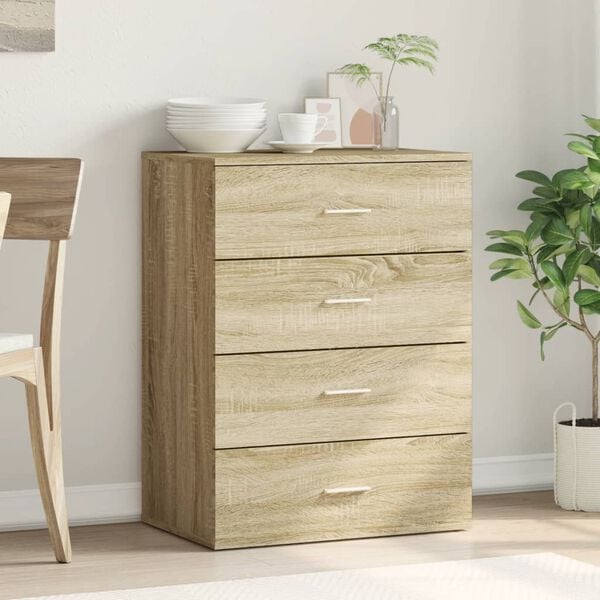 vidaXL Credenza Rovere Sonoma 60x39x80 cm in Legno Multistrato