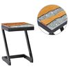 vidaXL Tavolino Salotto 30x30x50 cm Legno Massello Teak e Poliresina