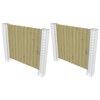 vidaXL Palo della recinzione 2 pz 20 x 20 x 190 cm Metallo Argento