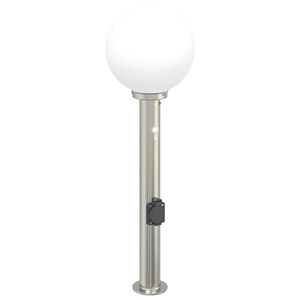 vidaXL Lampada a paletto con sensore e presa 80 cm Acciaio Inox IP44