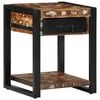 vidaXL Tavolino Multicolore 40x40x50 cm in Legno Massello Recupero