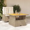 vidaXL Set da Pranzo da Giardino 2 pz con Cuscini Beige in Polyrattan