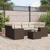 vidaXL Set Divani da Giardino 7 pz con Cuscini Marrone in Polyrattan