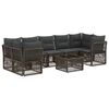 vidaXL Set Divano da Giardino 8 pz Grigio polyrattan