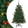 vidaXL Albero di Natale artificiale con 150 LED Verde 150 cm