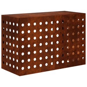 vidaXL Copertura per condizionatore d'aria Ruggine 90 x 40 x 60 cm