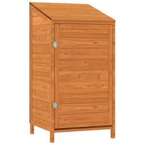vidaXL Capanno da Giardino Marrone 55x52x112cm Legno Massello di Abete