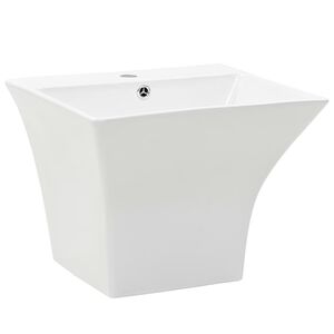 vidaXL Lavabo a Parete in Ceramica Bianco 500x450x410 mm