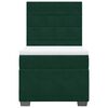vidaXL Giroletto a Molle con Materasso Verde Scuro 90x190 cm Velluto
