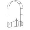 vidaXL Arco da Giardino con Porta Nero 138x40x238 cm in Ferro
