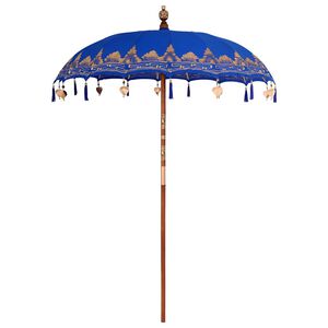 vidaXL Parasol Balinese Blu 185 x 185 x 260 cm