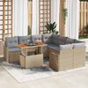 vidaXL Set Divano da Giardino con cuscino 7 pcs beige e grigio chiaro