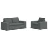 vidaXL Set di divani 2 pcs Grigio scuro 182 x 80 x 82 cm Tessuto