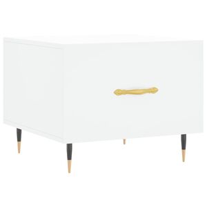vidaXL Tavolino da Salotto Bianco 50x50x40 cm in Legno Multistrato