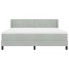 vidaXL Letto a molle con materasso Grigio chiaro 200 x 180 cm Velluto