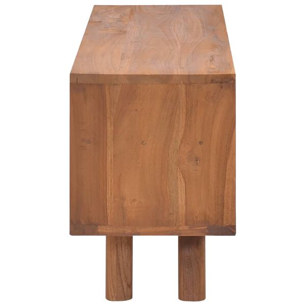 vidaXL Mobile Porta TV 110x30x45 cm in Legno Massello di Teak