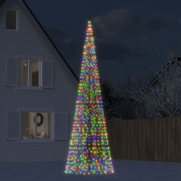 vidaXL Albero di Natale a LED 1534 LED Colorato 500 cm