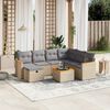 vidaXL Set Divano da Giardino 8 pz con Cuscini Beige Misto Polyrattan