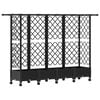 vidaXL Letto Rialzato con Griglia e Tetto Nero 202,5 x 40 x 127 cm PP