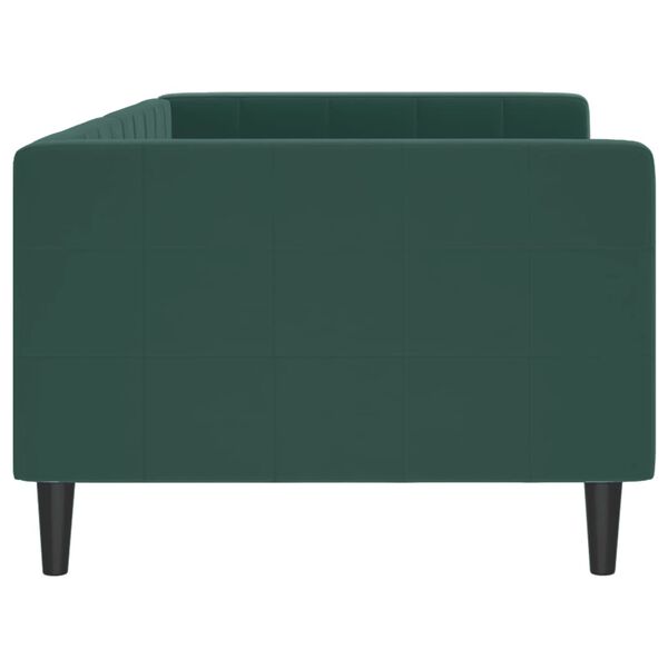 vidaXL Letto da Giorno Verde Scuro 90x200 cm in Velluto