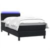 vidaXL Letto a Molle con Materasso e LED Nero 90x220 cm in Velluto
