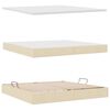 vidaXL Letto con contenitore e LED Crema 200 x 200 cm Poliestere