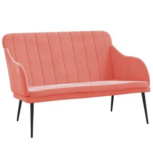 vidaXL Panca Rosa 110x76x80 cm in Velluto